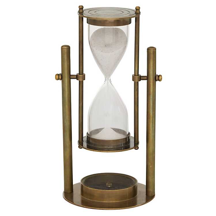 Brass Spinning Hourglass | Kirklands Home