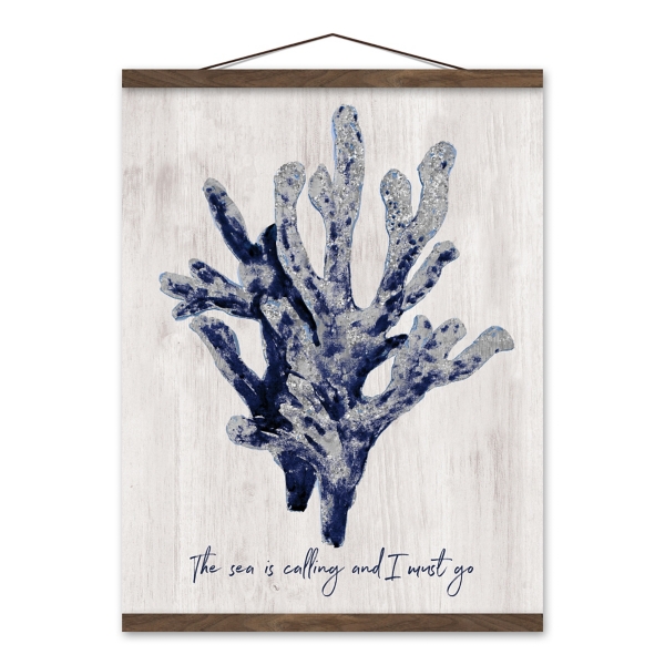 Navy Coral Coastal Teak Wall Hanger Kirklands Home