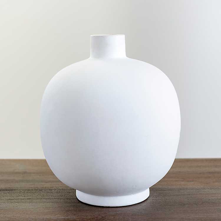 Matte White Round Vase Kirklands Home, Round White Vase Large