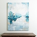 Blue Abstract Landscape Canvas Art Print
