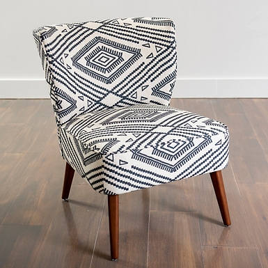 Black and white on sale accent chair