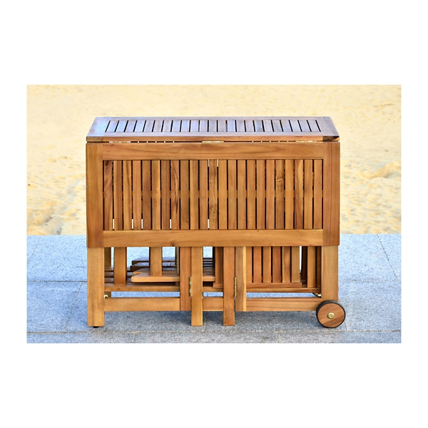 Natural Acacia Wood 4-pc. Foldable Dining Set