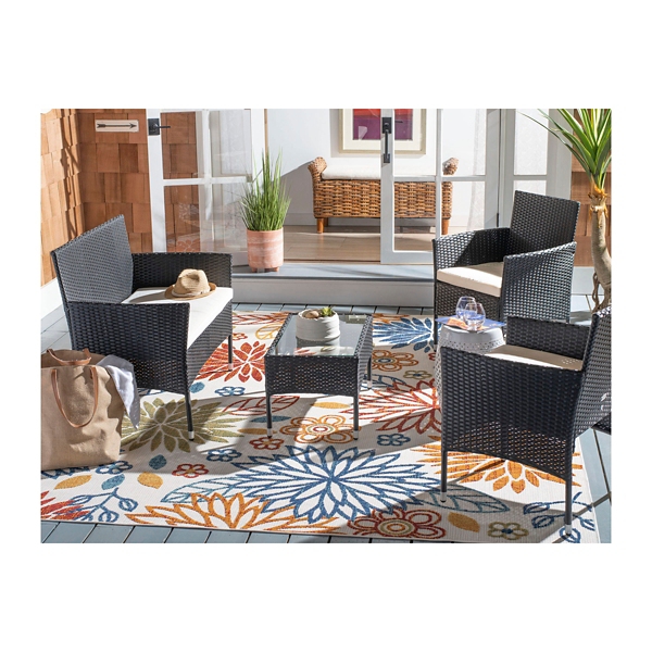 SAFAVIEH Wicker 4-pc. Outdoor Living Set