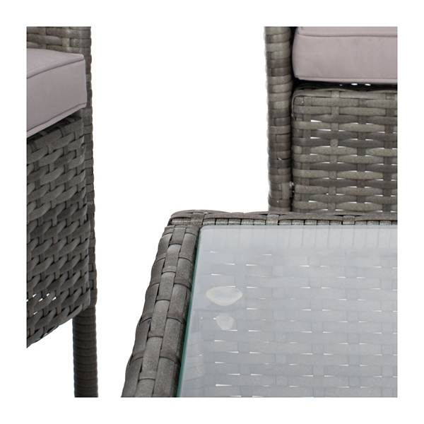 SAFAVIEH Gray Wicker 4-pc. Outdoor Living Set