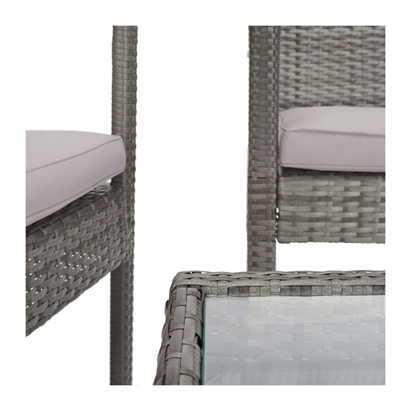 SAFAVIEH Gray Wicker Frame 4-pc. Outdoor Set