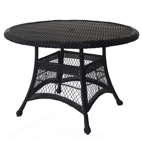 Espresso Resin Wicker Round Dining Table | Kirklands Home