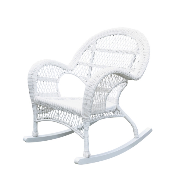 White Resin Wicker Rocking Chair Kirklands Home