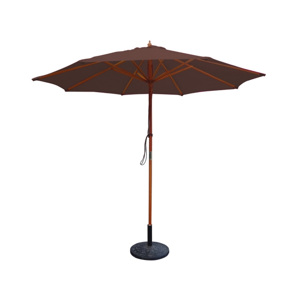 Brown 9 Ft. Wooden Pole Market Umbrella Kirklands Home
