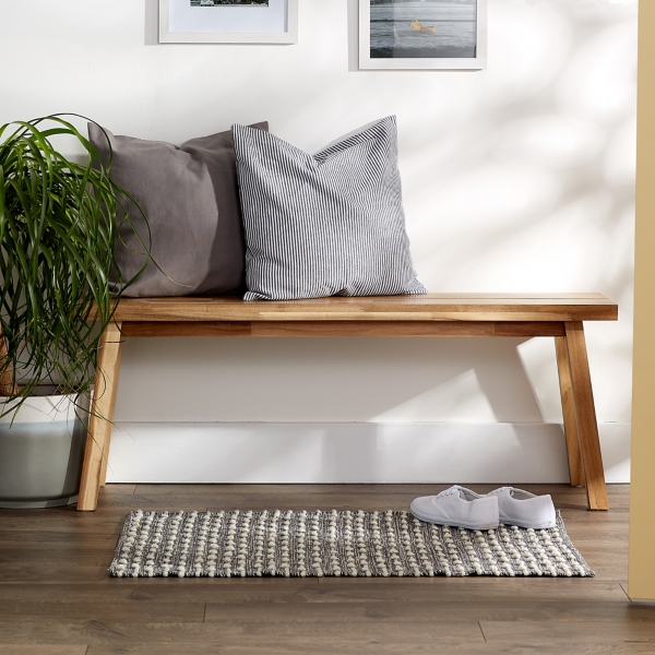 Gray Recycled Cotton Accent Rug, 2x3