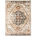 Beige and Gold Medallion Area Rug, 5x7