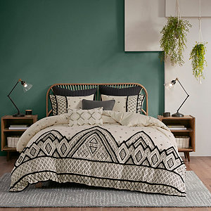 Ravello Pintuck Stripe 5 Piece Comforter Set –
