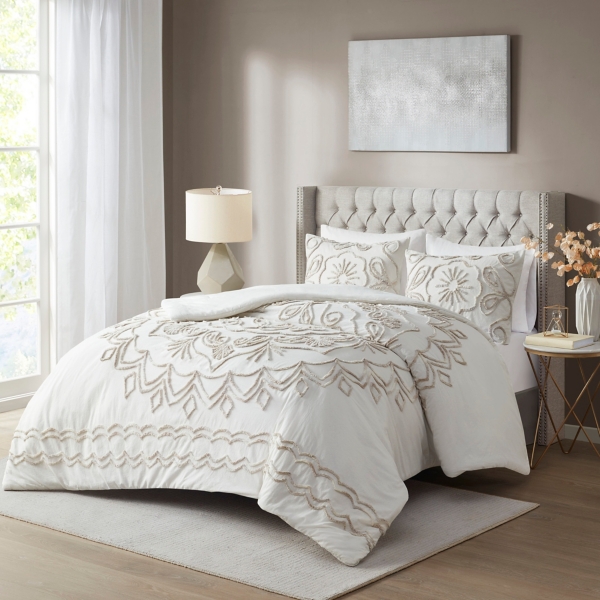 Ivory Medallion Full/Queen 3-pc. Comforter Set