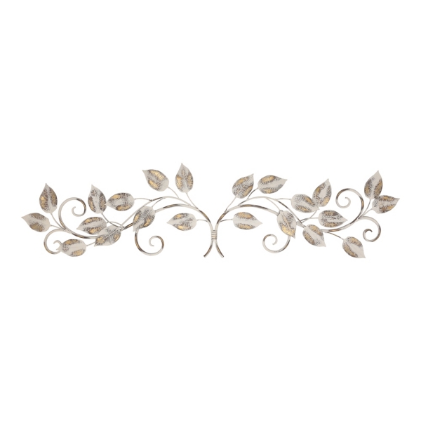 Distressed White Bronze Leaves Metal Wall Plaque Kirklands Home