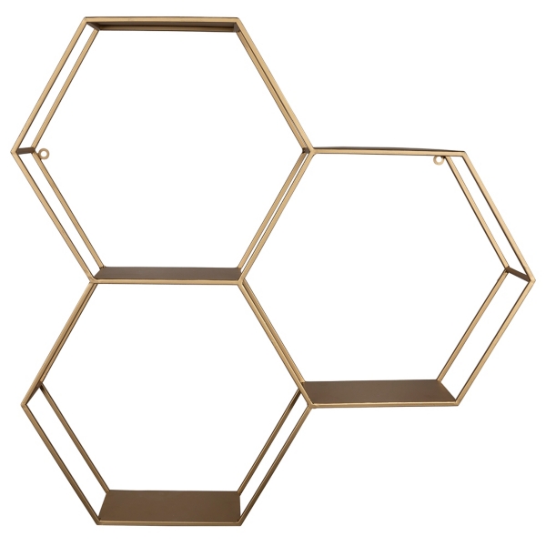 Gold Honeycomb Hexagon Wall Shelf Kirklands