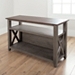 Gray and Brown Jackson Storage Console Table