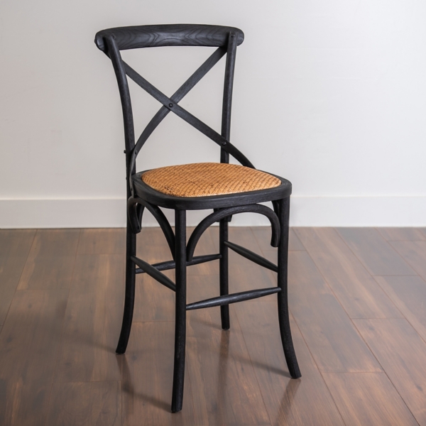 Black x back on sale counter stools