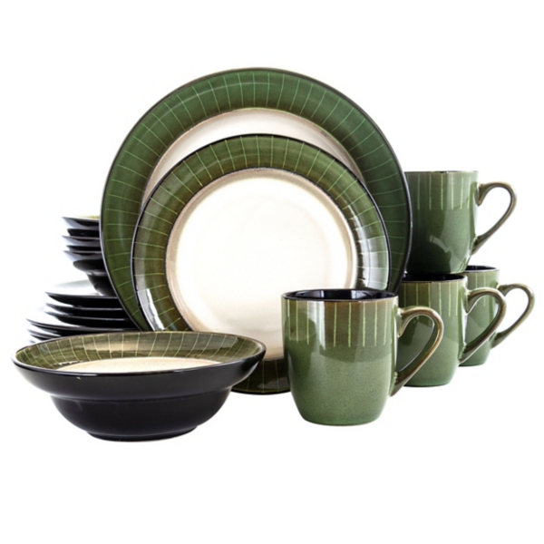 Striped Jade Trim 16pc. Dinnerware Set Kirklands Home