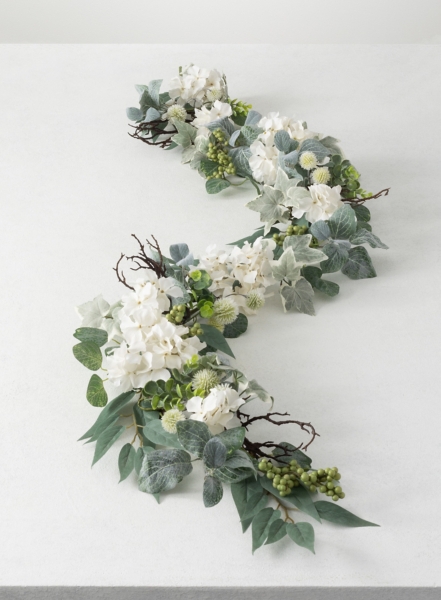 Image of White hydrangea garland for sale on Pinterest