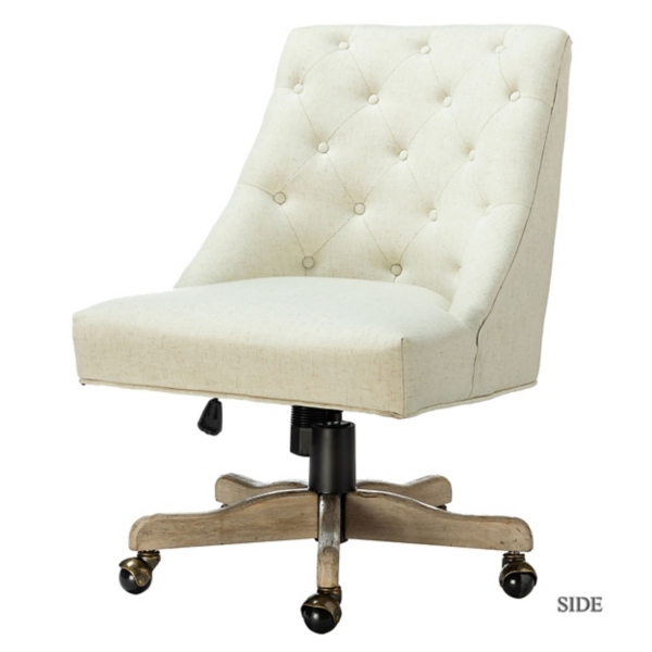 Ivory Dylan Upholstered Office Chair Kirklands Home