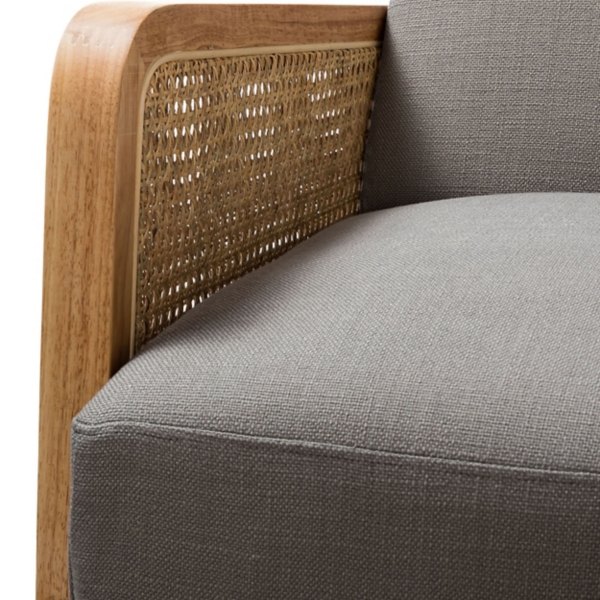 Gray Upholstered Velvet Accent Chair