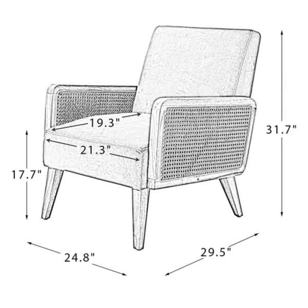 Gray Upholstered Velvet Accent Chair