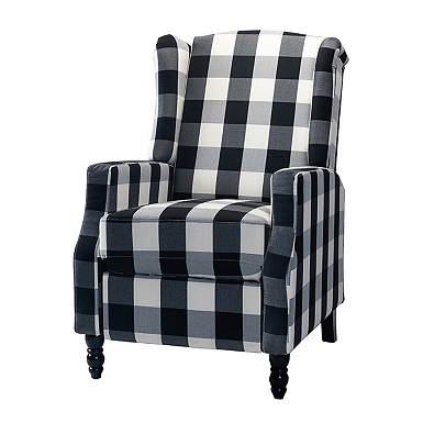 Black and best sale white buffalo chair