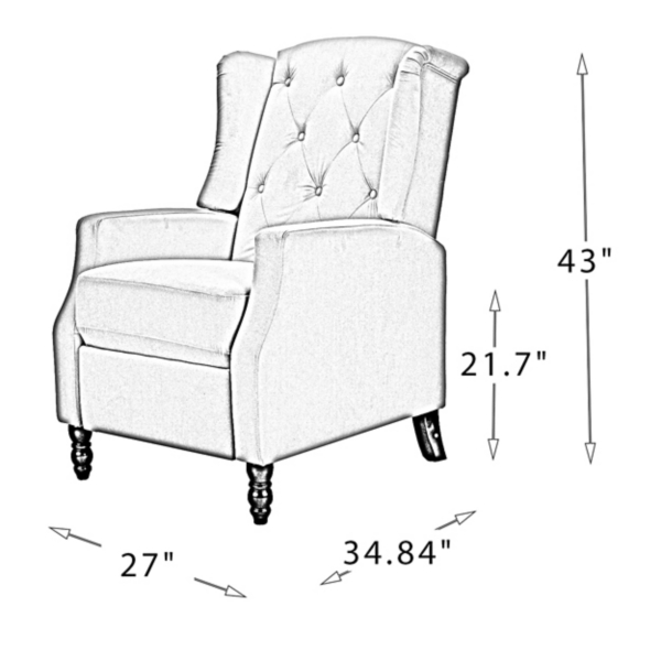 Black and White Buffalo Check Recliner