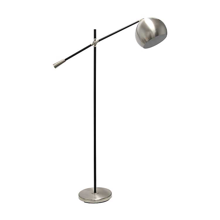 Nickel Layla Minimalist Floor Lamp, Floor Lamp That Shines Up