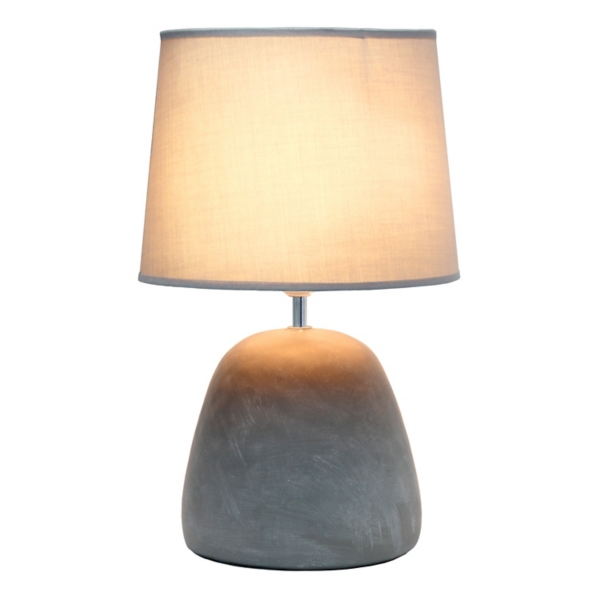 Emma Concrete Table Lamp with Gray Shade