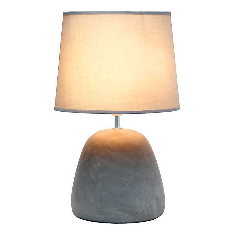 Emma Concrete Table Lamp With Gray, How To Make Simple Table Lamp At Home