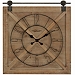 Square Wood Barn Door Wall Clock
