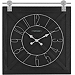 Black Wood Barn Door Clock