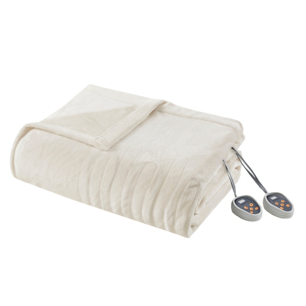 Ivory Twin Ultra Soft Plush Heated Blanket Kirklands Home