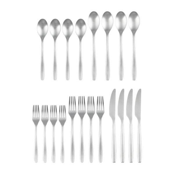 Silver Satin Metal Classic 20-pc. Flatware Set