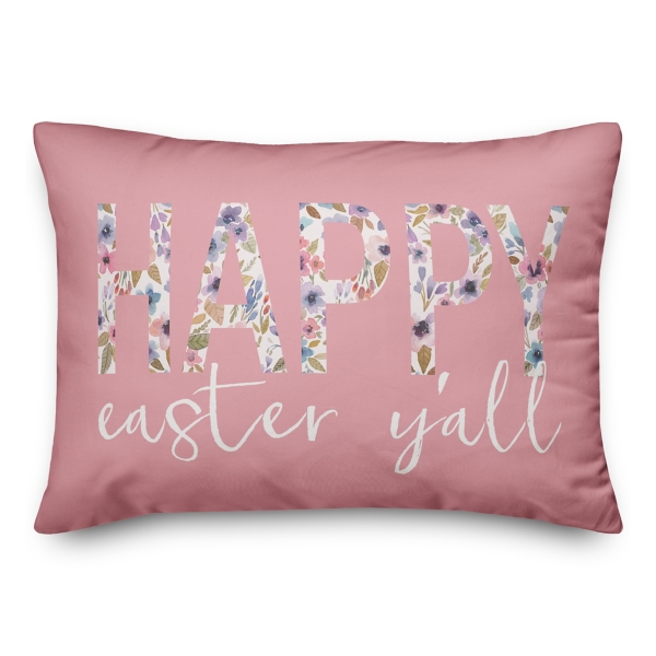 Happy shop easter pillow