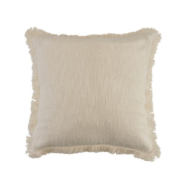 Solid Ivory Fringe Accent Pillow | Kirklands Home