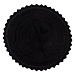 Black Crochet Round Bath Mat
