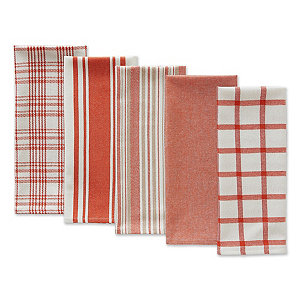 Gray Woven Dish Towels, Set of 5