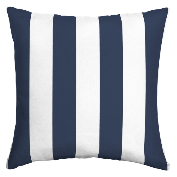 Sapphire Cabana Stripe Outdoor Pillow | Kirklands Home