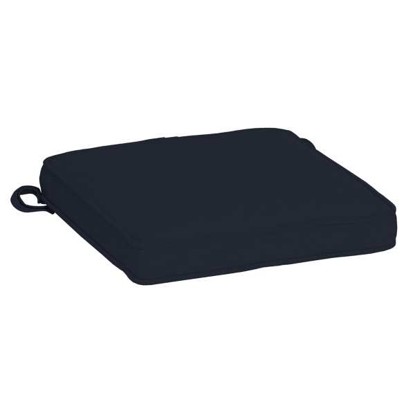 Classic Navy Luxe Outdoor Seat Cushion, 15x17 | Kirklands Home