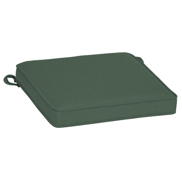 Dark Olive Green Luxe Outdoor Seat Cushion, 21x21 Kirklands Home