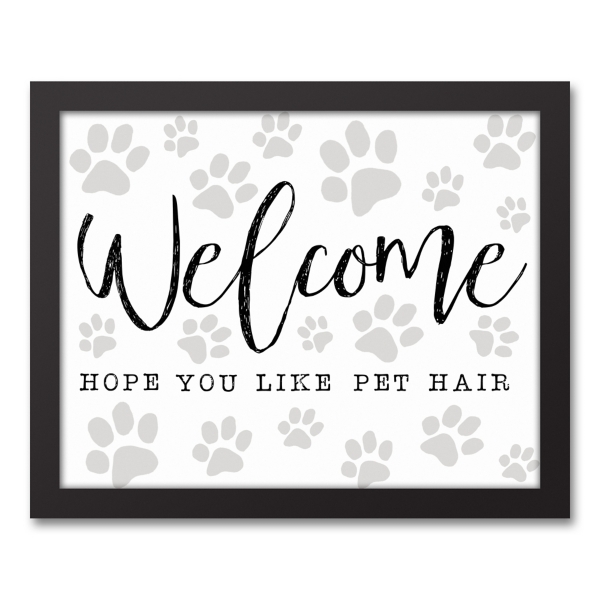 pet hair framed canvas art print 14x11 in kirklands home
