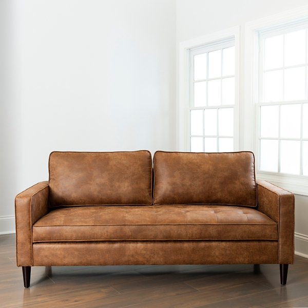 Polyester on sale leather sofa