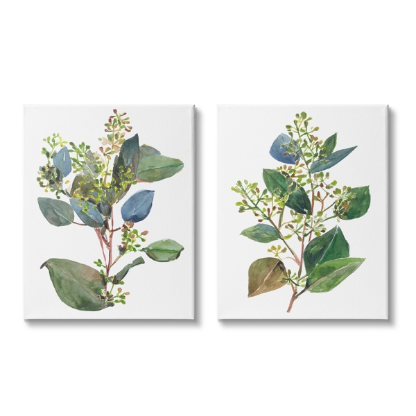 Soft Eucalyptus Canvas Art Print, Set of 2 | Kirklands Home