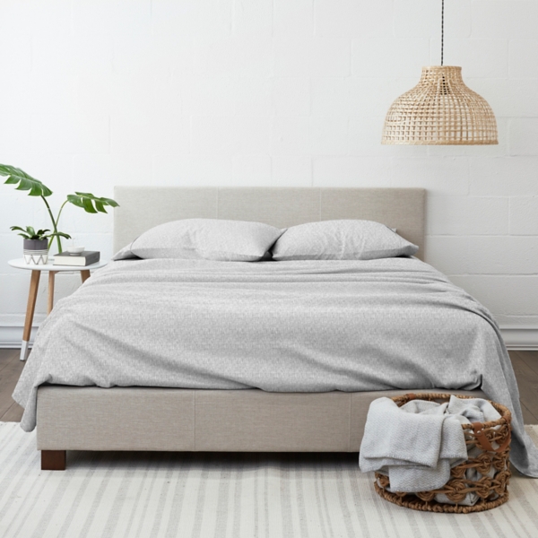 Gray Chambray 4-pc. California King Sheet Set