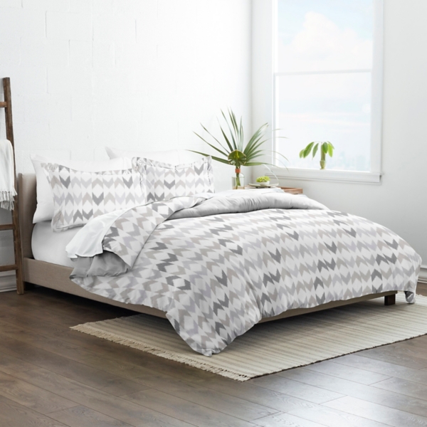 Gray Chevron 2-Pc. Twin Duvet Cover Set