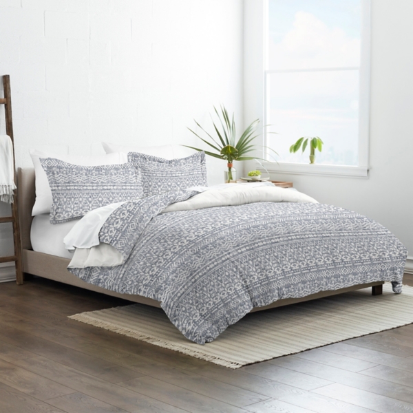 Navy Rustic Modern 2-pc. Twin Duvet Cover Set