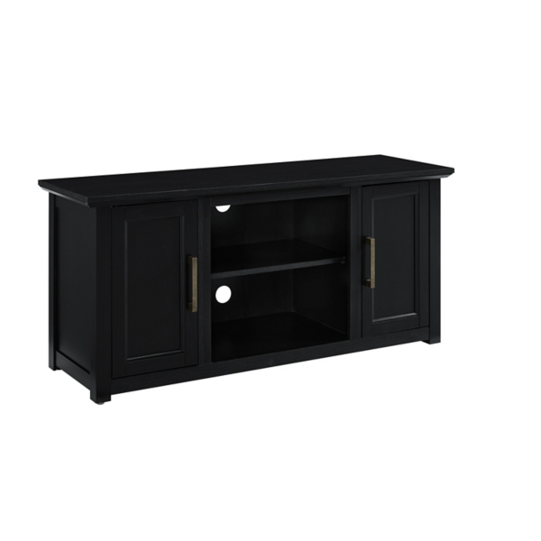 Rustic Black Open Center TV Stand, 48 in. Kirklands Home