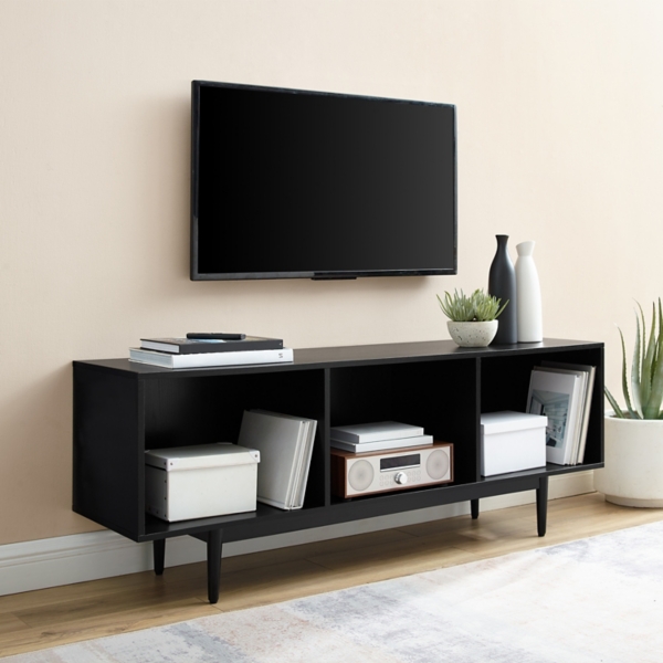 Black Modern Wood Console Table