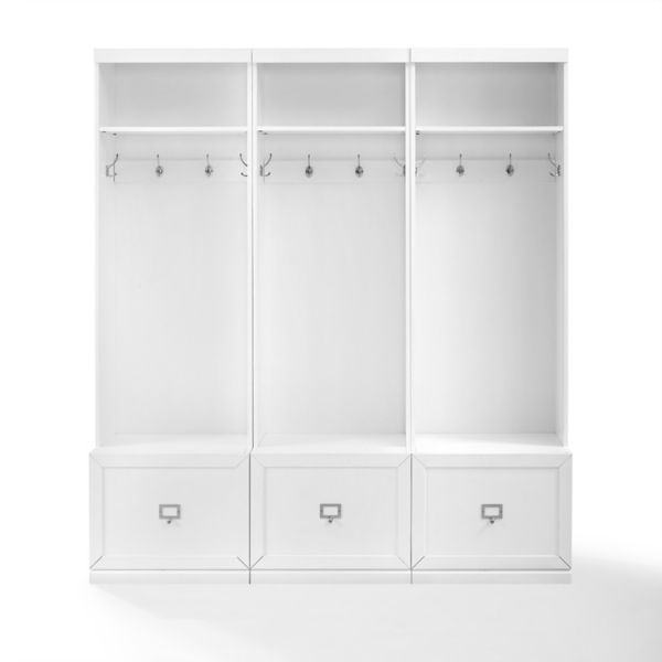 Carla 3Pc. White Hall Tree with Drawers Kirklands Home